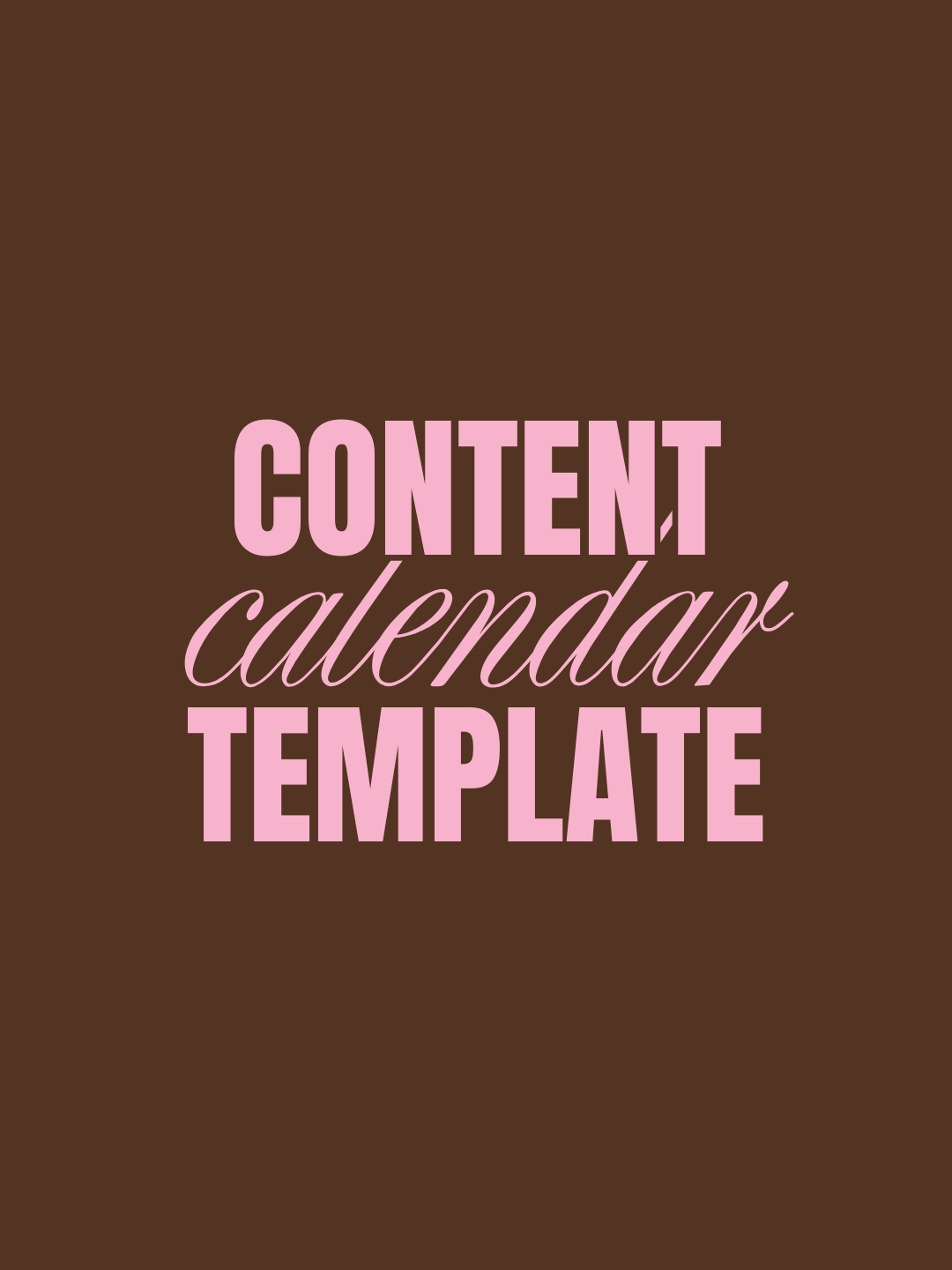 Content Calendar Template